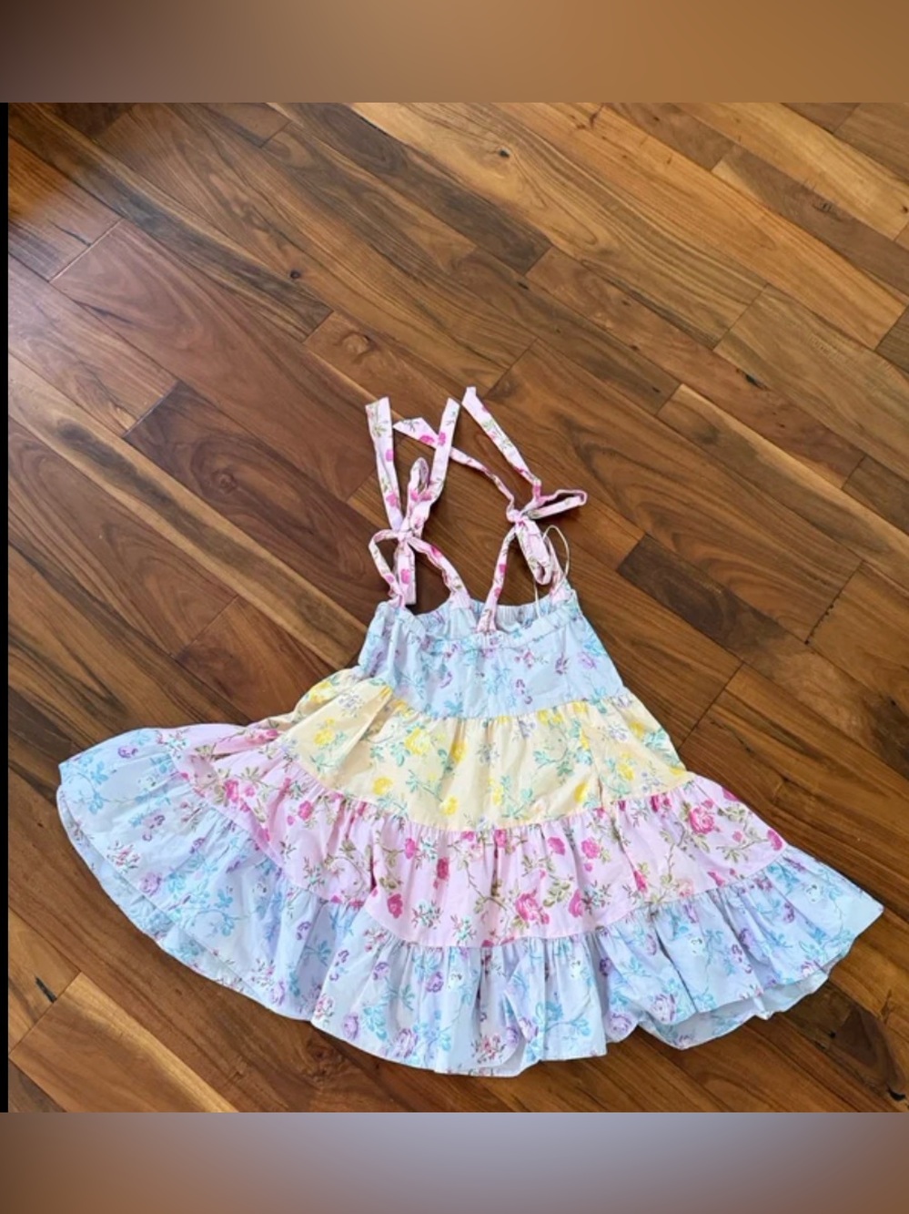 LoveShackFancy Jeannie mini babydoll mixed floral print dress XS - Picture 4 of 4